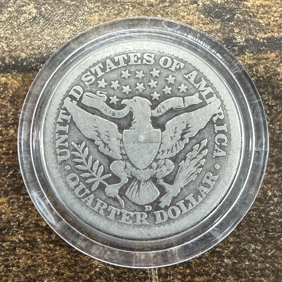 1916 D Silver Barber Quarter United States Currency - Picture 4 of 4